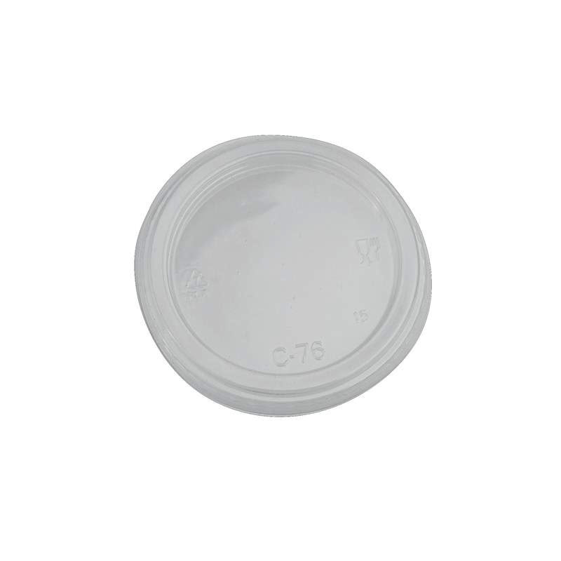 Compostable Flat Lid for 5/7/9oz Cold Cups – No Hole Compostable Flat Lid for 5/7/9oz Cold Cups – No Hole
