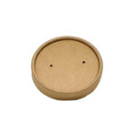 Compostable Kraft Paper Lid for 3oz Compostable Kraft Paper Bowl