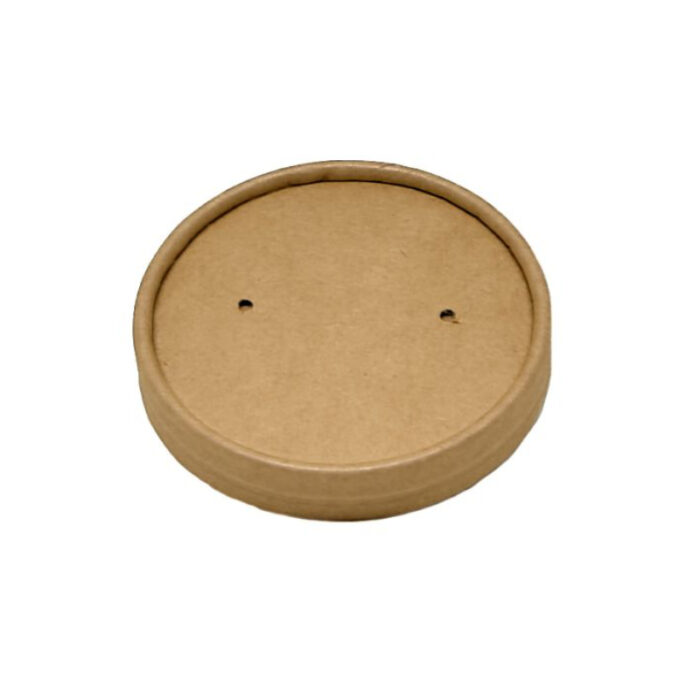 Compostable Kraft Paper Lid for 5oz Compostable Kraft Paper Bowl Compostable Kraft Paper Lid for 5oz Compostable Kraft Paper Bowl