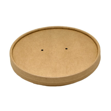Compostable Kraft Paper Lid for 16/20/32oz Kraft Paper Bowl
