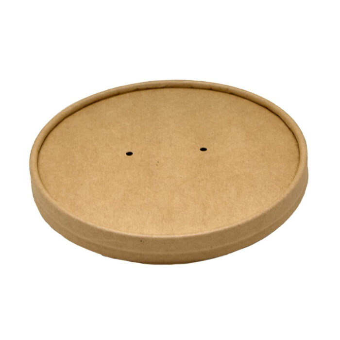 Compostable Kraft Paper Lid for 16/20/32oz Kraft Paper Bowl