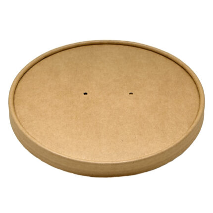 Compostable Kraft Paper Lid for 26/30oz Kraft Paper Bowl