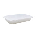 58oz Rectangular PP Container – White Combo Pack