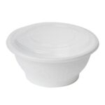 38oz Round PP Bowl w/Lid – White