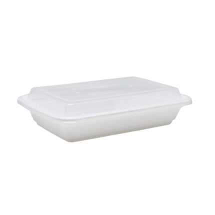 16oz Rectangular PP Container – White Combo Pack