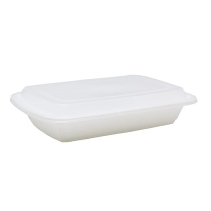 28oz Rectangular PP Container – White Combo Pack