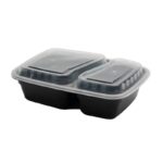 32oz Rectangular PP Container – Combo Pack 2 Compartment