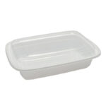 32oz Rectangular PP Container – White Combo Pack