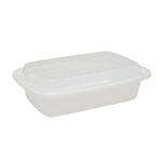38oz Rectangular PP Container – White Combo Pack