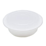 24oz Round Deli Container – White Combo Pack