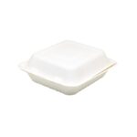 8x8x3” Compostable Sugarcane Clamshell