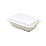 7×5″ Compostable Sugarcane Clamshell