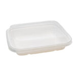 PP Lid for 24oz Rectangular Sugarcane Tray