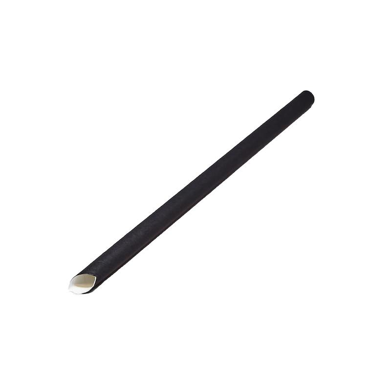 10″ Paper BBT Straw – Black Wrapped 10x12mm Slant Cut 10″ Paper BBT Straw – Black Wrapped 10x12mm Slant Cut