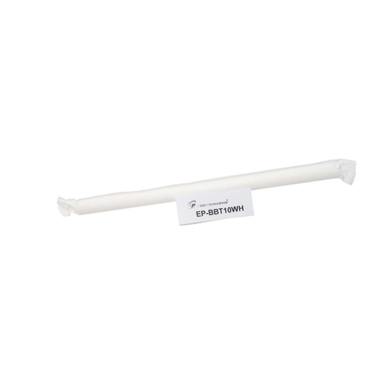 10″ Paper BBT Straw – White Wrapped 10x12mm Slant Cut 10″ Paper BBT Straw – White Wrapped 10x12mm Slant Cut