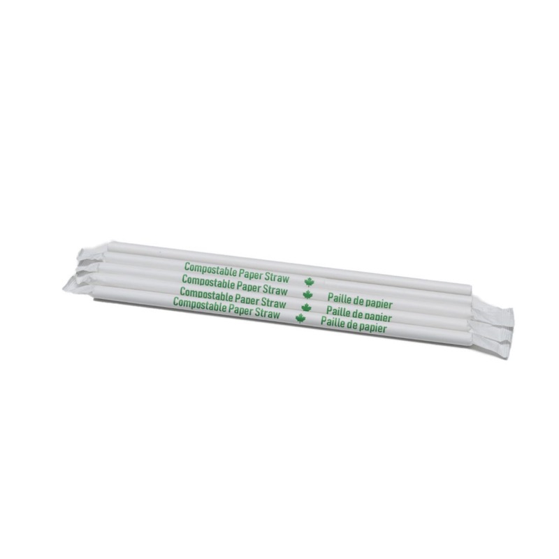 10” Paper Jumbo Straw Wrapped – White 10” Paper Jumbo Straw Wrapped – White