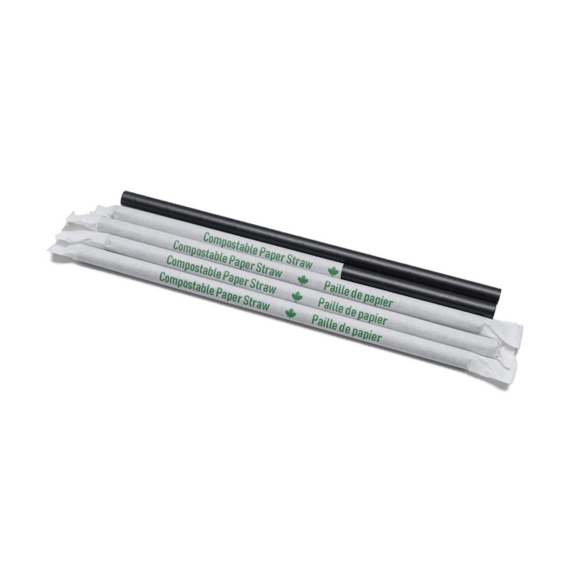10” x 10.8mm Wrapped Black Giant Paper Straw 10” x 10.8mm Wrapped Black Giant Paper Straw