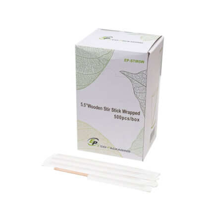 5.5” Wooden Stir Sticks Wrapped