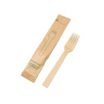 6” Compostable Bamboo Fork – Individually Wrapped
