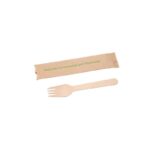 6” Compostable Wooden Fork – Individually Wrapped